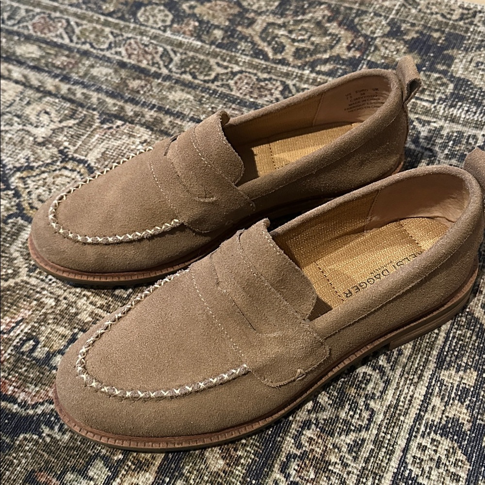 Kelsi Dagger Lens Suede Tan Loafers